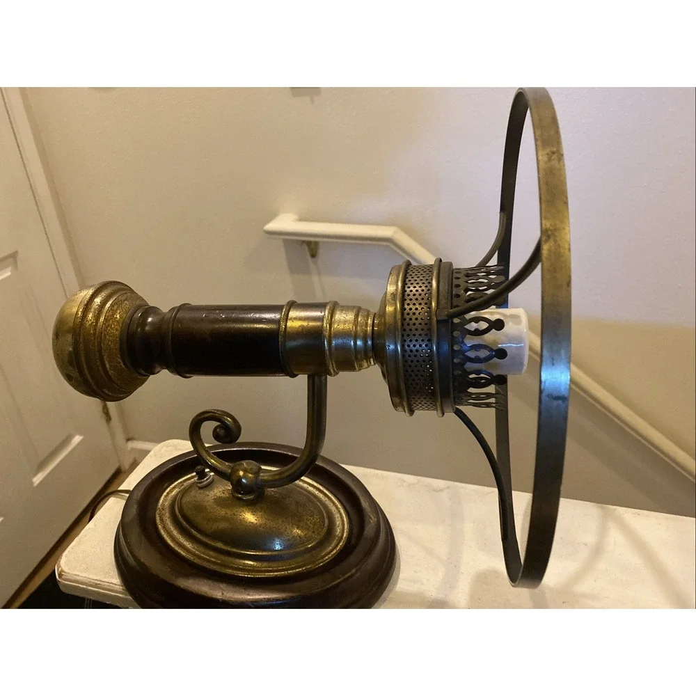 Vintage Knob Creek Brass Wood Wall Sconce Lamp